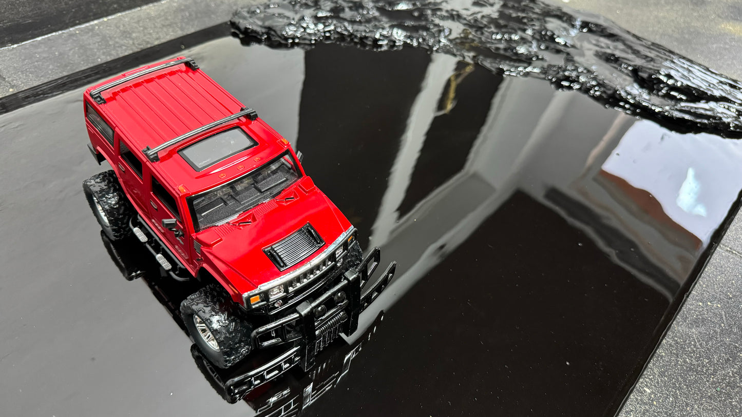 Tablou epoxy Mountain car