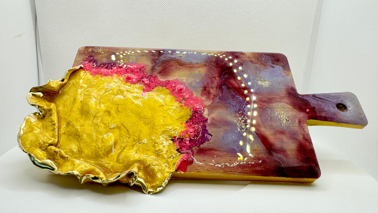 Tocator epoxy Pink gold leaf