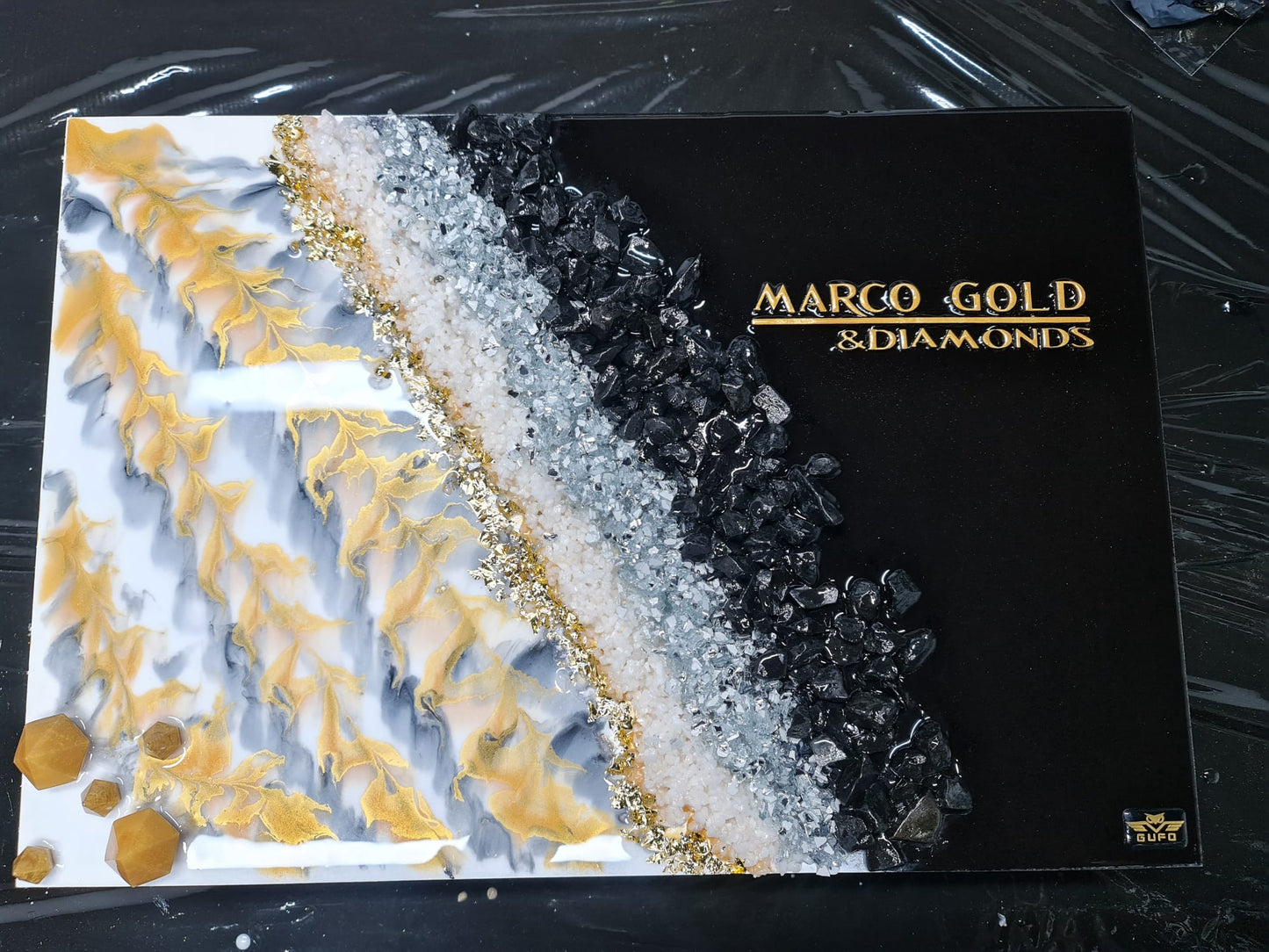 Tablou epoxy Marco Gold