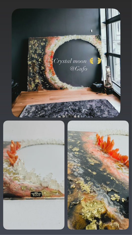 Tablou epoxy Crystal Moon